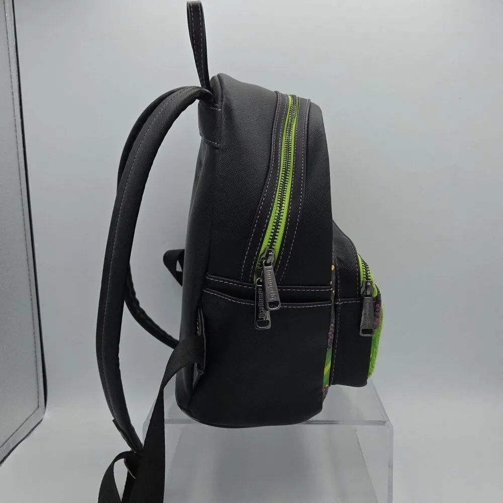 LOUNGEFLY EDWARD SCISSORHANDS TOPIARIES MINI BACKPACK EUC